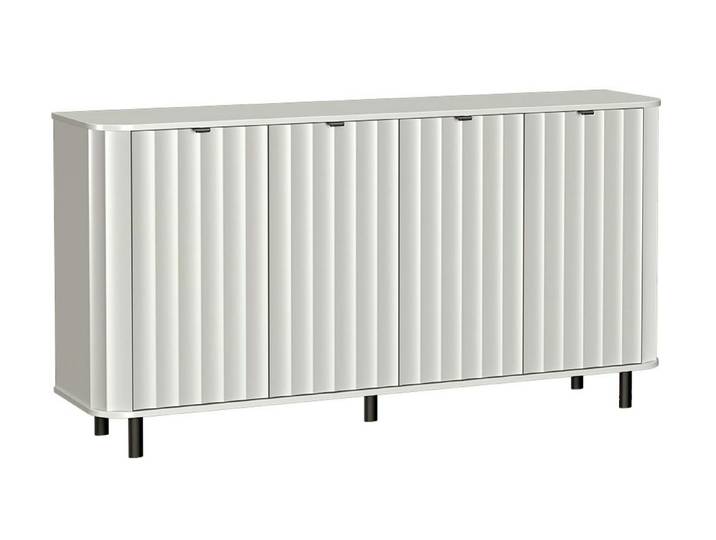 Compleo Kommode mit 4 Türen STYLS, Ideal für ein modernes Interieur, Lamellen