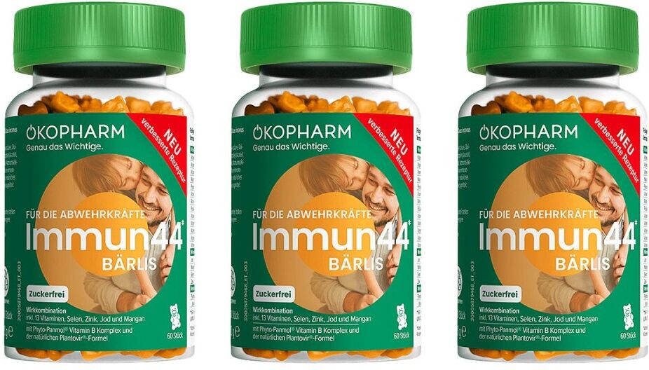 Ökopharm für die Abwehrkräfte Immun44 Bärlis 3x60stk