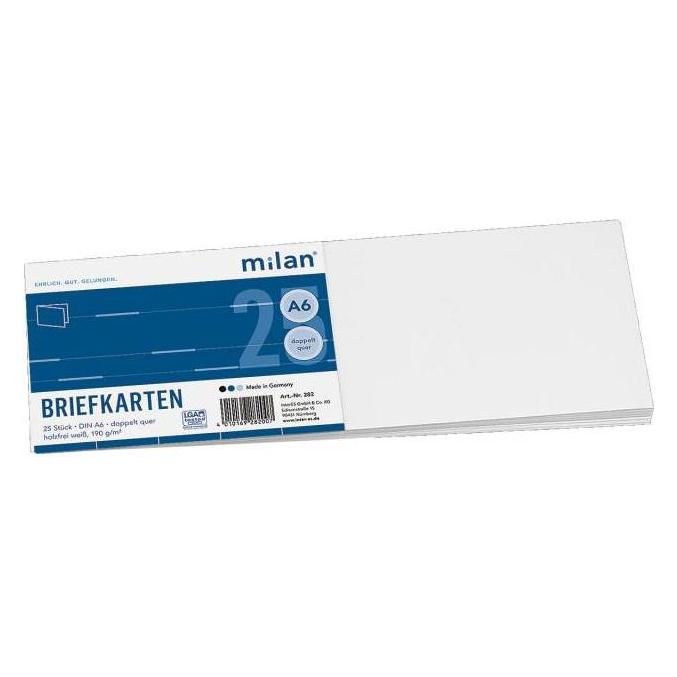 Folia Bringmann Milan Briefkarten 25 Stück A6 doppelt quer (25 Stk.) (282 Milan)