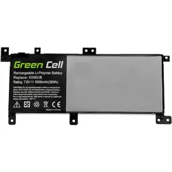 GreenCell Laptop Battery for Asus X556U - 7.6V - 4100mAh (4 Zellen, 4100 mAh), Notebook Akku, Schwarz