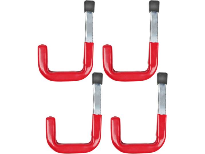 2er-Set Wandhaken mit Gummierung, 2-tlg, je 40kg, 12 x 8 cm
