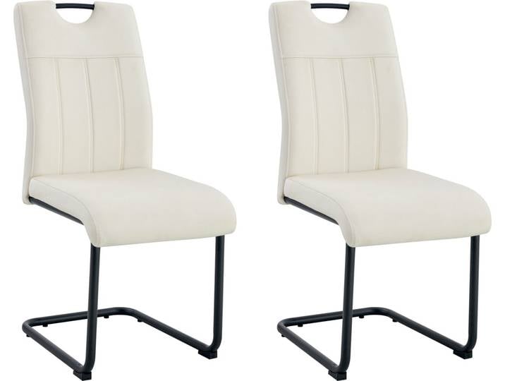 MID.YOU Schwingstuhl 2er-Set LISA, creme, Polyester