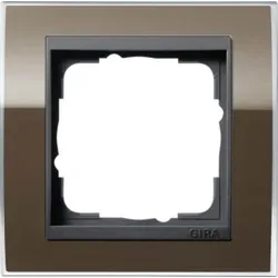 Gira Abdeckrahmen 1-fach klar braun 0211768