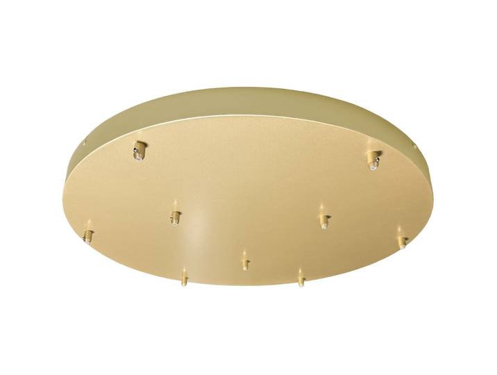 Desinger-Baldachin Giberti Luce Rosone Metall Gold D: 65 cm, 9-flammig