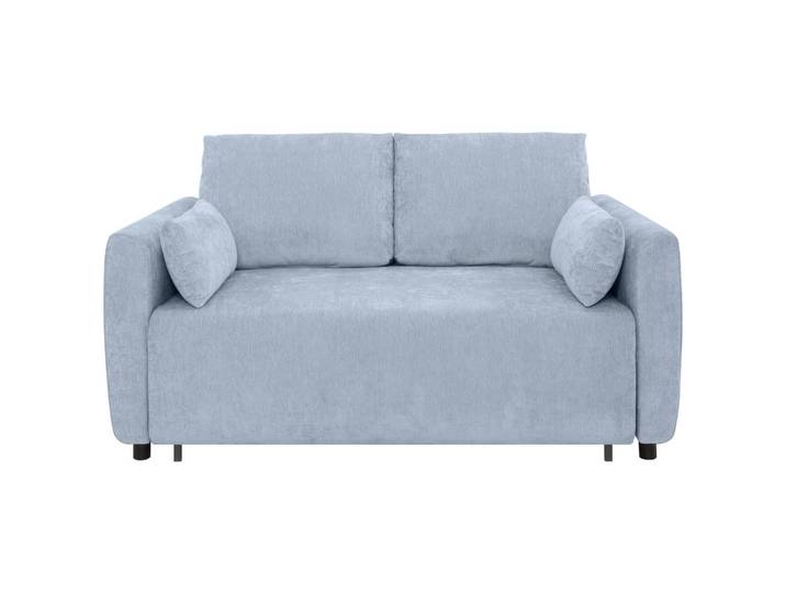 Carryhome Schlafsofa, Hellblau, Kunststoff, 2-Sitzer, Füllung: Schaumstoff, Silikon,Schaumstoff, Silikon, 161x90x108 cm, Typenauswahl, Liegefunktion, Rücken echt, Kinderzimmer & Jugendzimmer, Jugendmöbel, Jugendsofas