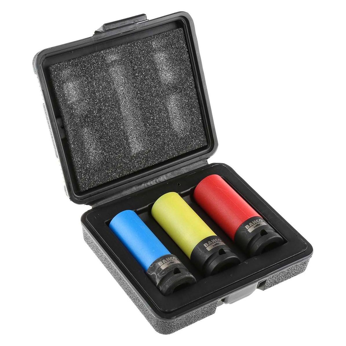 Bahco Kraft-Steckschlüssel-Satz, 17, 19 und 21 mm (17 mm, 19 mm, 21 mm) (BWSS12P3)