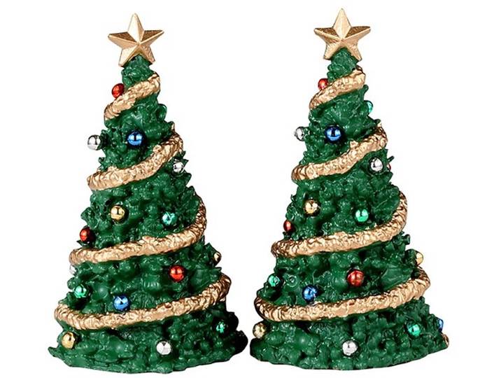 Lemax - Classic Christmas Tree 6.5 cm - Set van 2