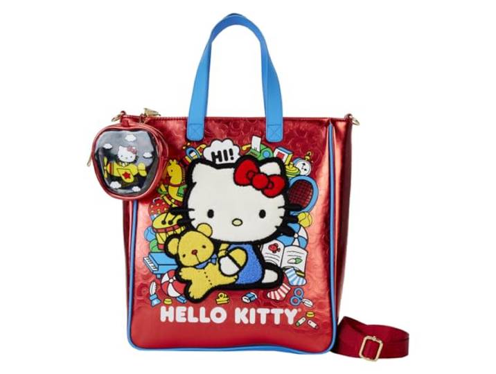 Hallo Kitty by Loungefly boodschappentas & portemonnee 50e verjaardag, Zwart