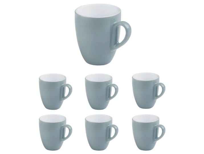 Mugs Snug set de 6 Ø 9cm Bleu/Bleu