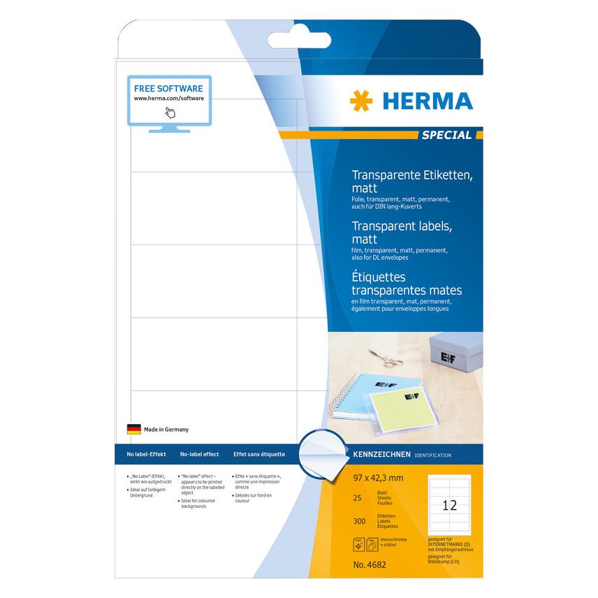 Herma Transparente Etiketten A4 (4682)