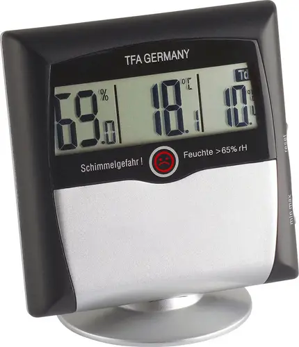 TFA Dostmann 30.5011 Luftfeuchtemessgerät (Hygrometer) 0% rF 99% rF Taupunkt-/Schimmelwarnanzeige