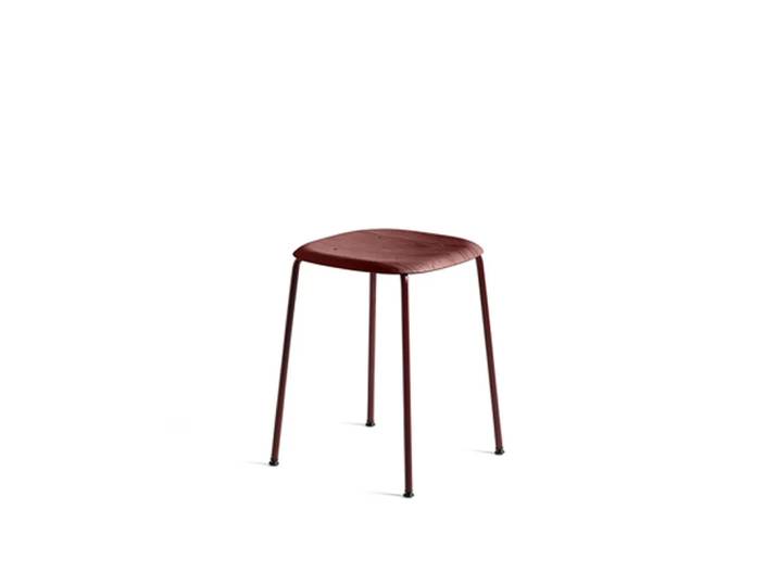 HAY Soft Edge 70 Hocker Fall red, Fall red Stahlgestell