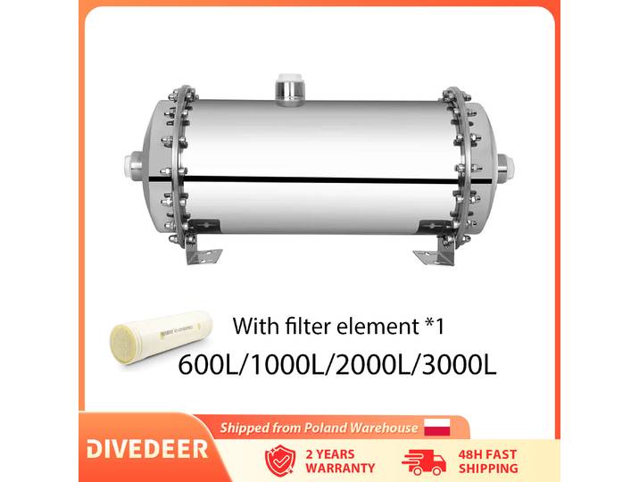 DIVEDEER 600L-3000L purificateur d'eau Central en acier inoxydable robinet domestique filtre à eau à haut débit Machine d'ultrafiltration pour toute la maison