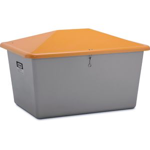 CEMO Streugutbehälter 7435, 1100 Liter, grau, aus GFK