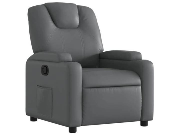 NEUF 2026  CHIC Fauteuil inclinable réglable SWEETY inclinaison manuelle gris similicuir 74x88x97 cm FF3533
