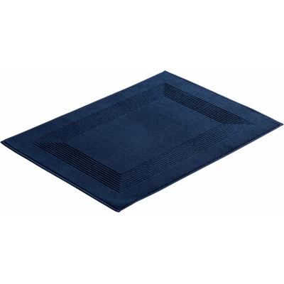 Badematte VOSSEN "New Generation" Gr. 2, blau (marineblau), H:10mm, Baumwolle, Badematten, Badematte, Badteppich, mit Bordüre, Hoch-Tief Effekt, reine supersoft Baumwolle