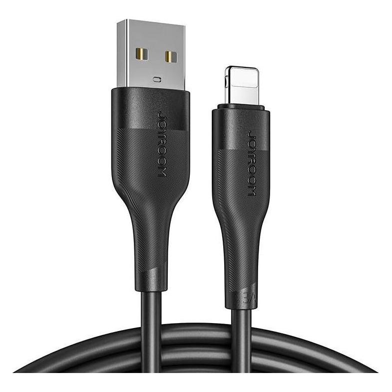 Joyroom USB cable - Lightning charging / data transmission 3A 1m black (S-1030M12) (1 m) (S-1030M12(L)-black)