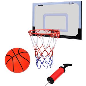Idena Basketballkorb Mini, Set für Kinder, indoor, Ø 23 cm, mit Rückwand, Basketball & Luftpumpe, zum Einhängen