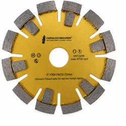 Diamant Frässcheibe für extrem harten Beton, 16 mm