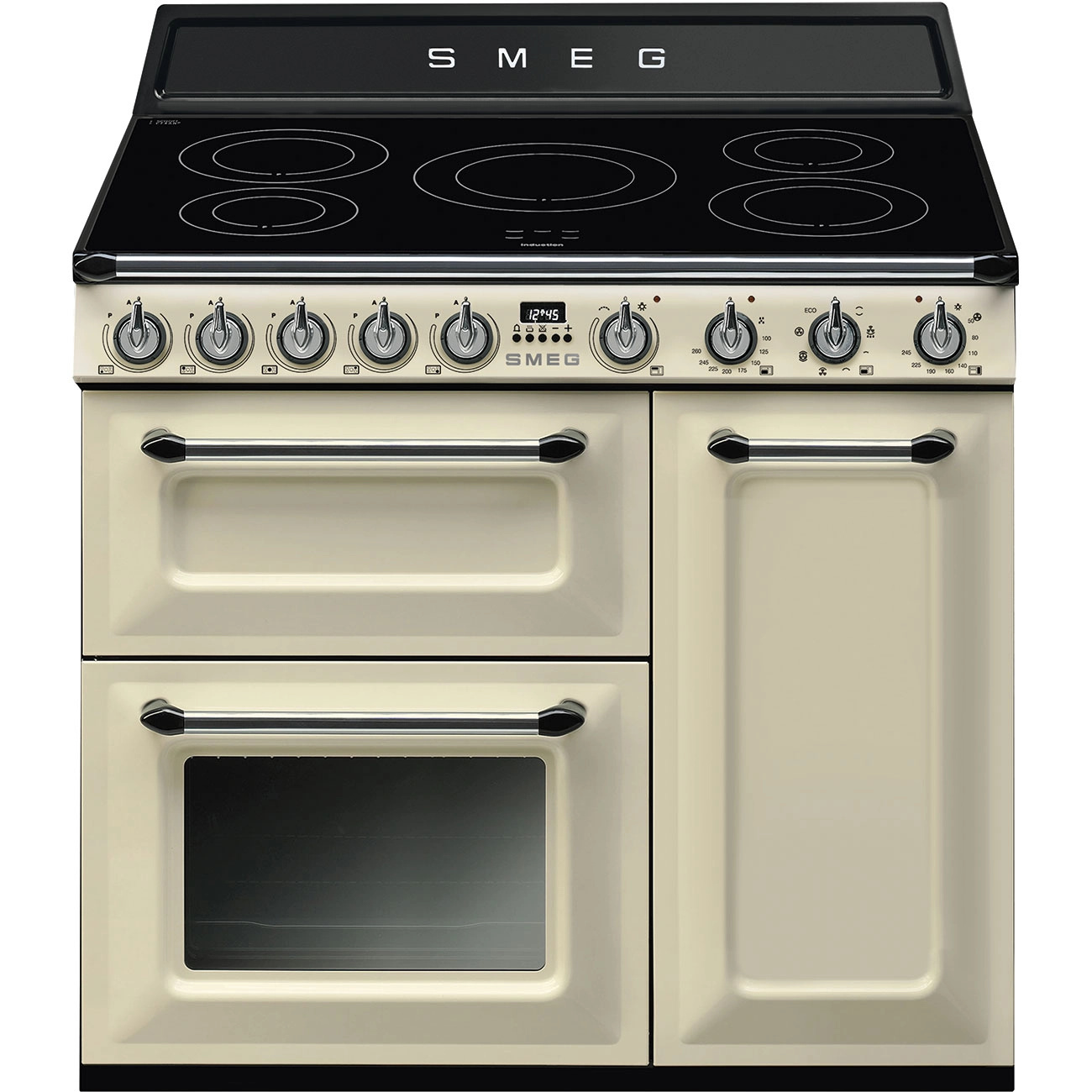 Smeg Victoria Tr93ip2 90cm Glaskeramik-küche Mit Backofen 5 Brennern Durchsichtig Durchsichtig One Size