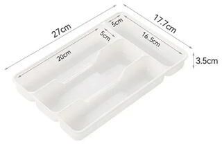 Inspire Essentials Kitchen Cutlery Organizer Tray Drawer Divider With 5 Compartments b