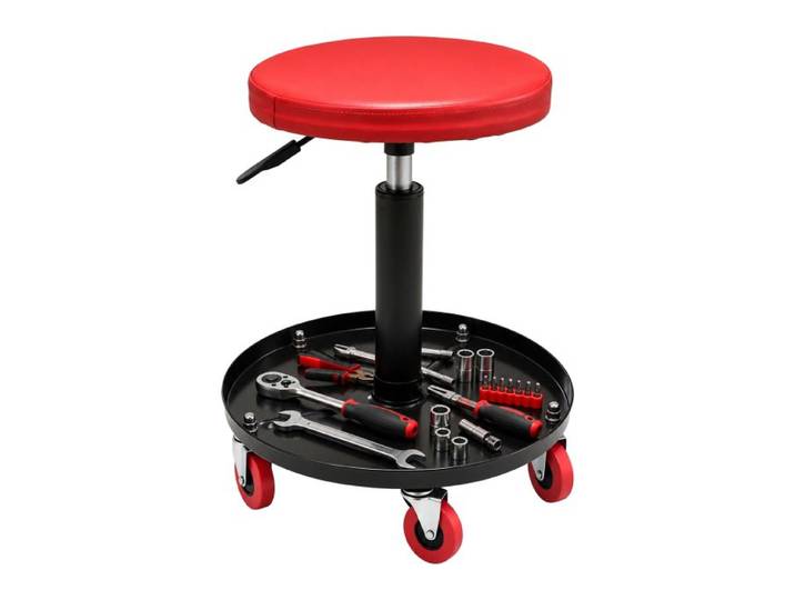Relaxdays Tabouret d'atelier réglable, rangement