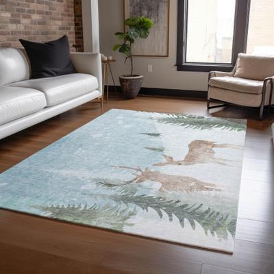 Addison Rugs Machine Washable Indoor/ Outdoor Snowy Winter Chantille Rug