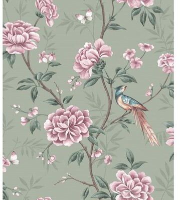 Fine Decor Akina Sage Floral Wallpaper
