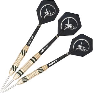 Unicorn Dartpfeile Core Brass, 07770, mit Metallspitze, 25g, 3 Stück