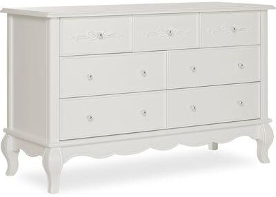 Evolur Aurora Cream Wood 7-drawer Double Dresser