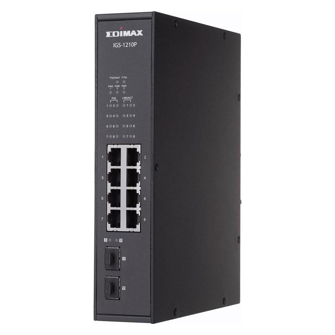 Edimax Pro Rail PoE+ Switch IGS-1210P 10 Port (10 Ports) (IGS-1210P)