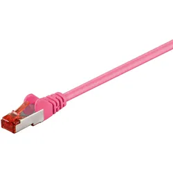 Goobay 7,5m CAT 6 Patchkabel, S/FTP (PiMF), Magenta