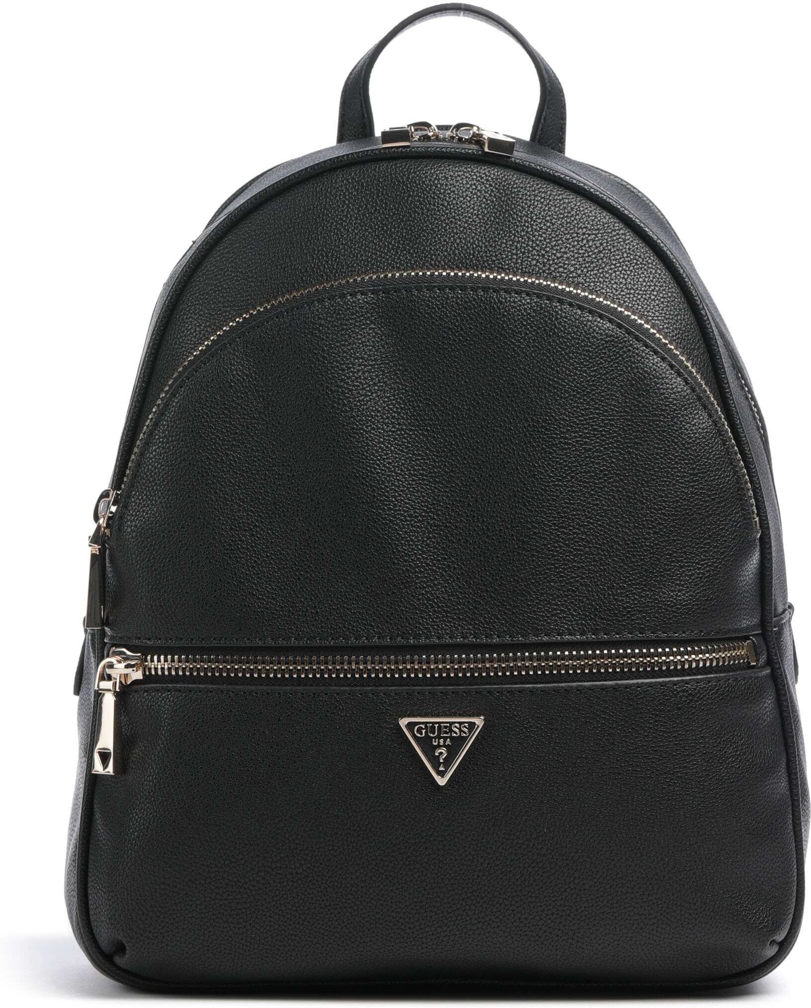 Guess Manhattan II Large Rucksack aus Leder, schwarz