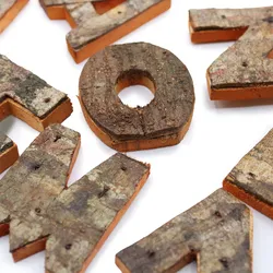 Rustic Bark Letter   - "Star Shape"  - 7cm