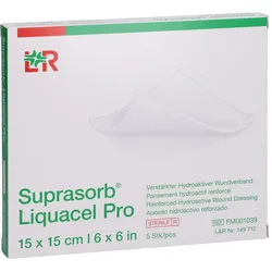 SUPRASORB Liquacel Pro 15x15 cm Kompressen