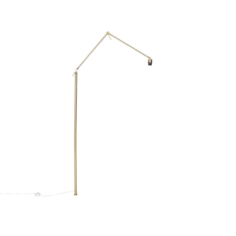 Qazqa Verstelbare arm goud zonder voet voor vloerlamp - Editor