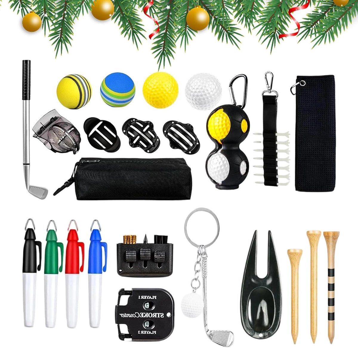 Golf Adventskalender Sport Countdown Multicolor 35 x 26 cm