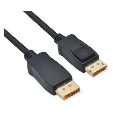Roline Kabel DisplayPort, v2.1, 16K@60Hz, DP-DP, M/M, 80Gbit/s, UHBR20, DP-DP, M/M, czarny, 1 m (1 m) (11.04.6025)