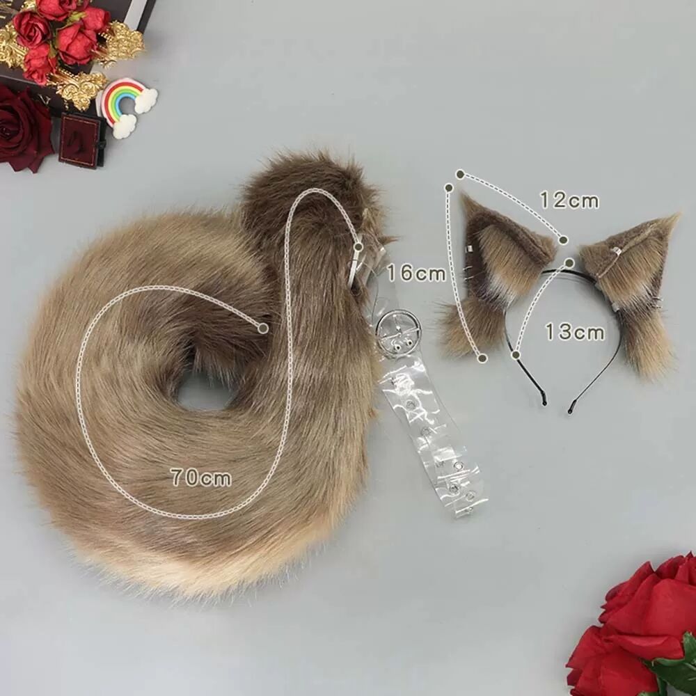 INF Flauschige Eichhörnchenohren Cosplay Stirnband für Karneval & Halloween