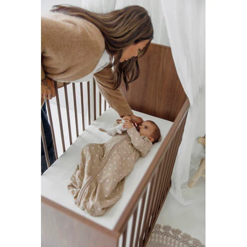 Meyco baby slaapzak jersey Sweet Heart sand/soft sand