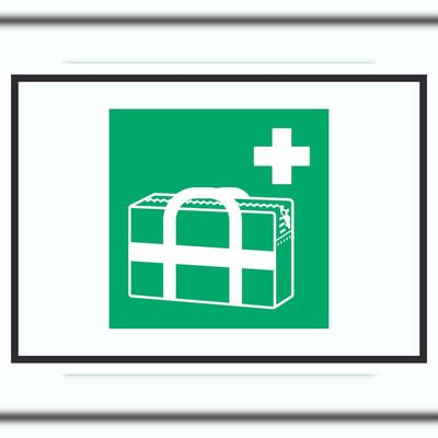 HB-Druck Medizinischer Notfallkoffer Symbol A0 (841x1189mm) Schild