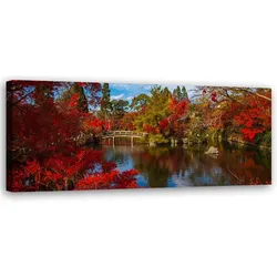 WANDBILD japanischer garten natur