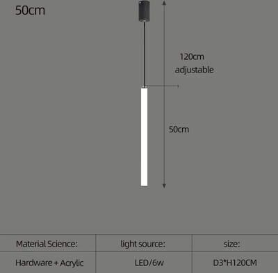 Uplifted Goods Italian Design Acrylic Line Floor Lamp For Bedroom And Living Room a 50cm warm Light 3000k