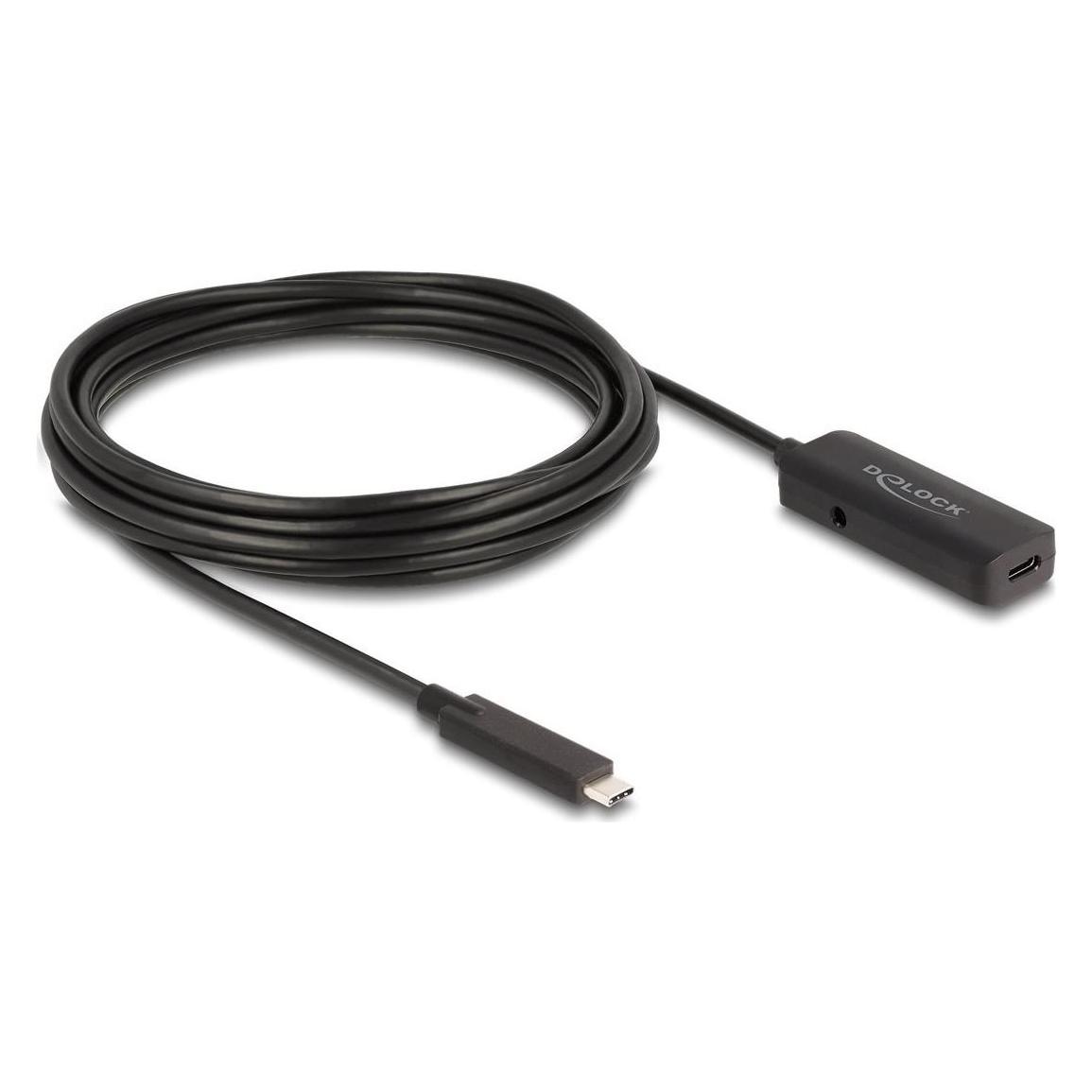 Delock Aktives USB 10 Gbps Verlängerungskabel USB Type-C 5 m (5 m, USB 3.2 Gen 2, 10 W) (80028)