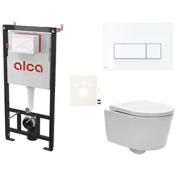 Alca Wand-WC Set für Vorwandmontage + SAT Brevis WC SIKOASW7