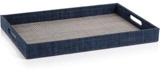 Zodax Trani Houndstooth Raffia Tray
