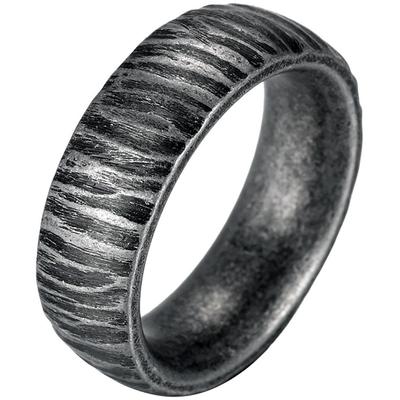 Fingerring FIRETTI "Schmuck Geschenk Edelstahl Ring Damenring Herrenring Crag Fels" Gr. 62, braun (antikfarben), Fingerringe, Damen, 62, Edelstahl, 8,1mm, Fingerring