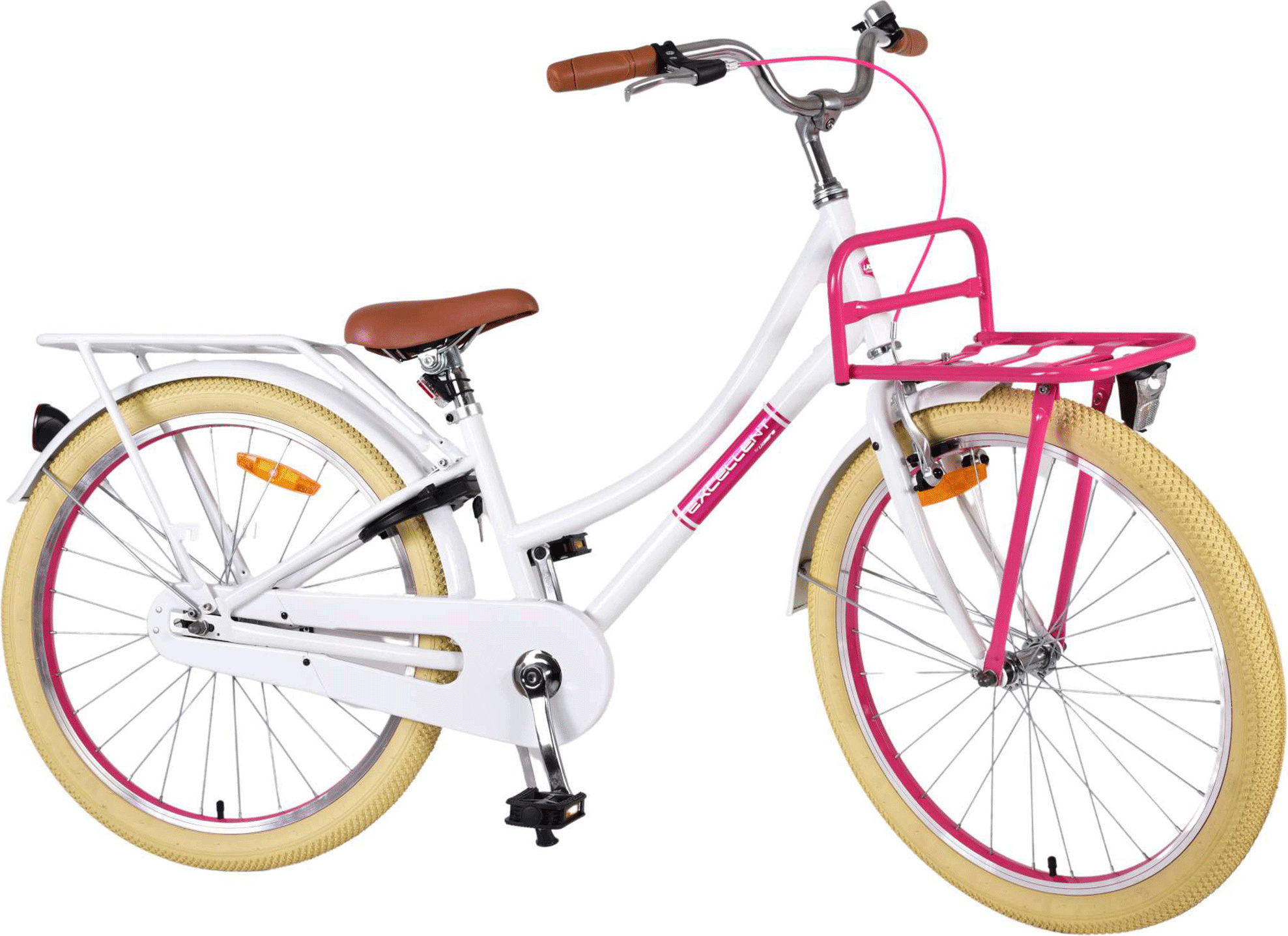Volare 24136, Stadtrad, Kinder, Weiblich, Weiß, 61 cm (24"), Kette