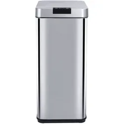 Kitchen Move Automatischer Edelstahl-Mülleimer PARKSIDE silber 50L Edelstahl Silber