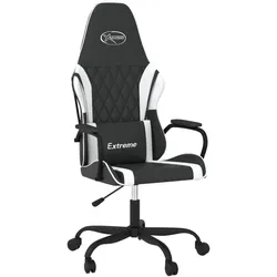 vidaXL Gaming-Stuhl mit Massagefunktion Schwarz und Weiß Kunstleder
